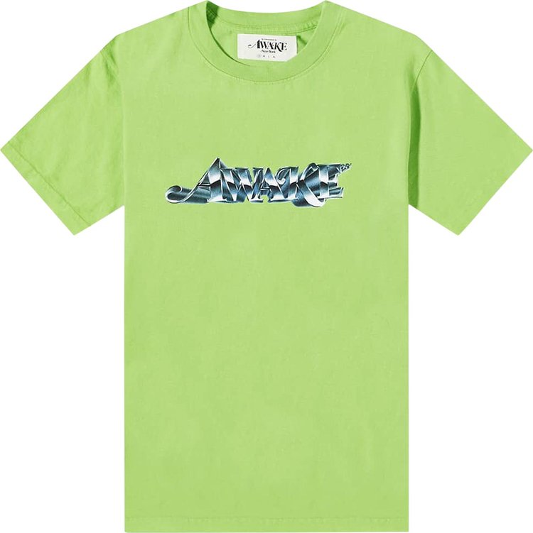 Awake NY Chrome Logo T-Shirt 'Lime Green'