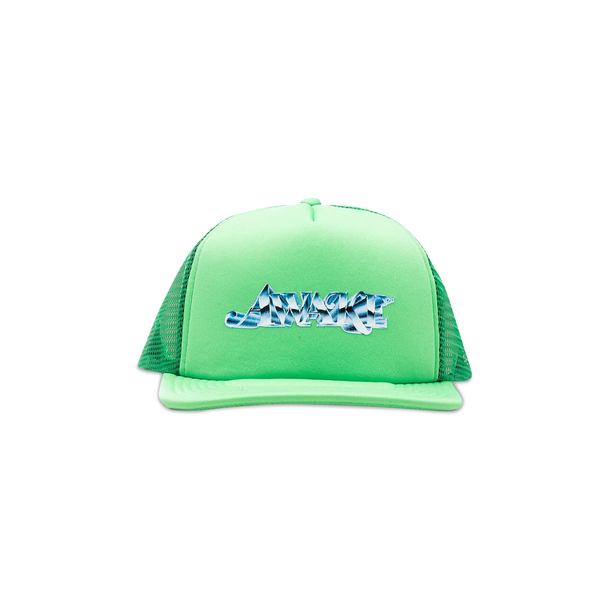 Buy Awake NY Chrome Trucker Hat 'Lime Green' - AWK SP22