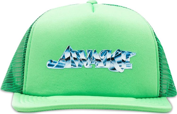 Awake NY Chrome Trucker Hat 'Lime Green'