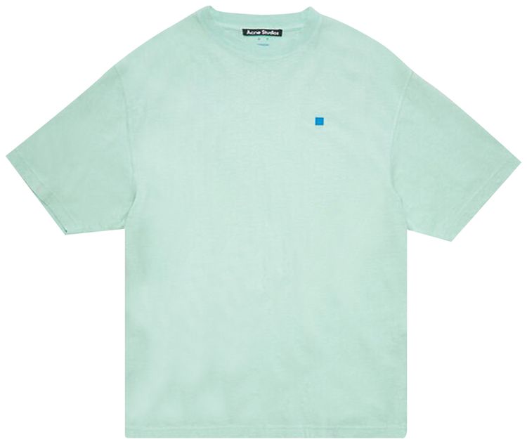 Acne Studios Face Logo Patch Crewneck T Shirt Sea Foam Green