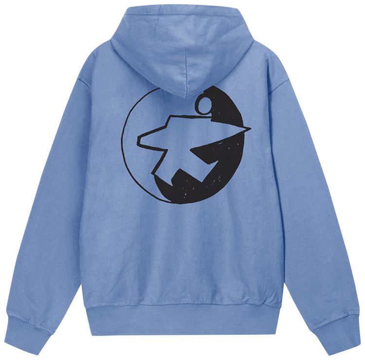 Stussy x Our Legacy Work Shop Surfman Pigment Dyed Hoodie Blue