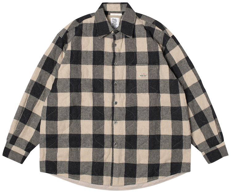 Stussy x Our Legacy Work Shop Borrowed Jacket GreyBeige Check