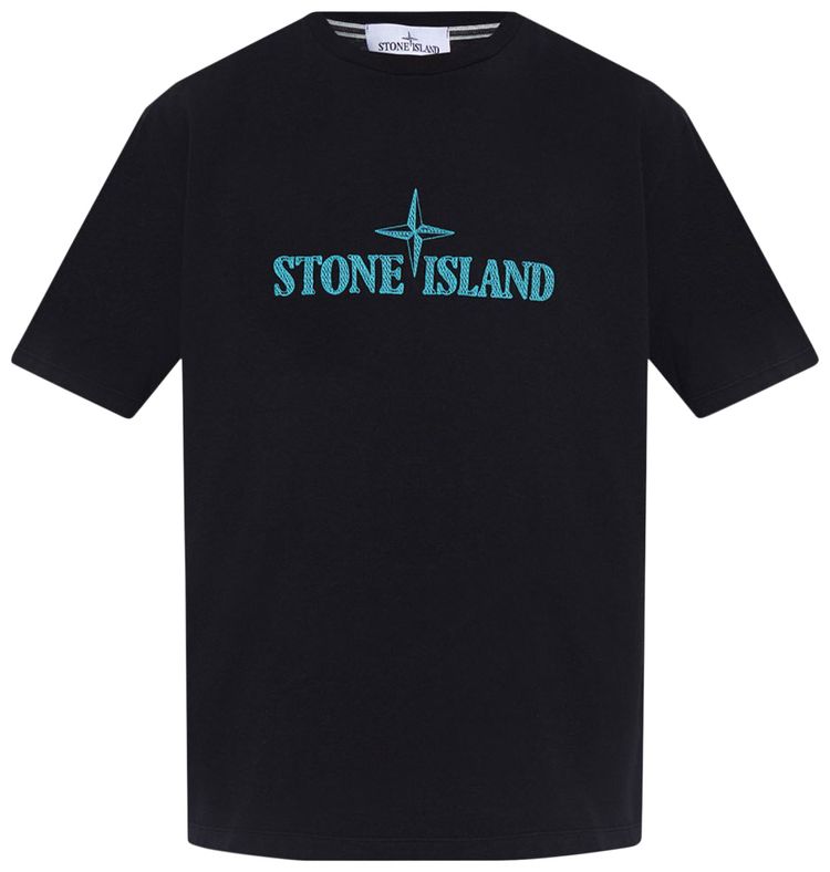 Stone Island Script T Shirt Black