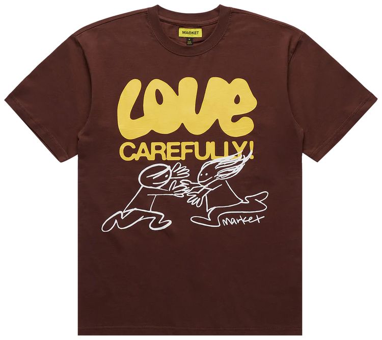 Market Love Carefully Tee Brown