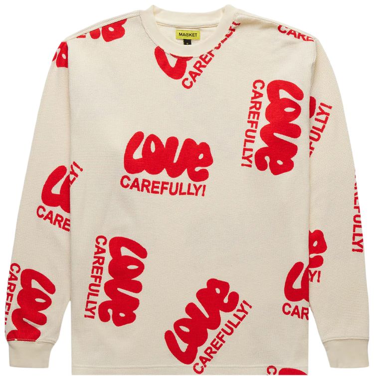 Market Love Carefully Thermal Shirt Cream