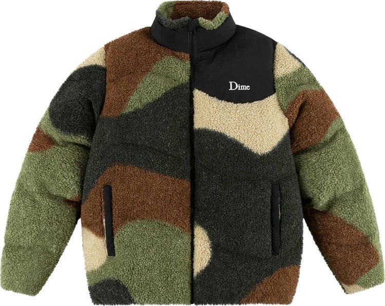 Dime Sherpa Puffer Jacket 'Camo'
