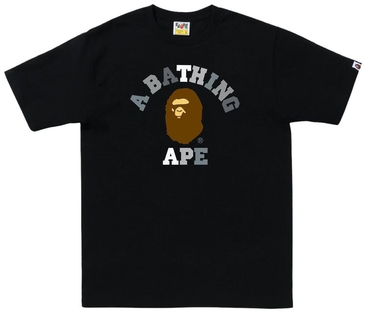 BAPE Colors College Tee Black