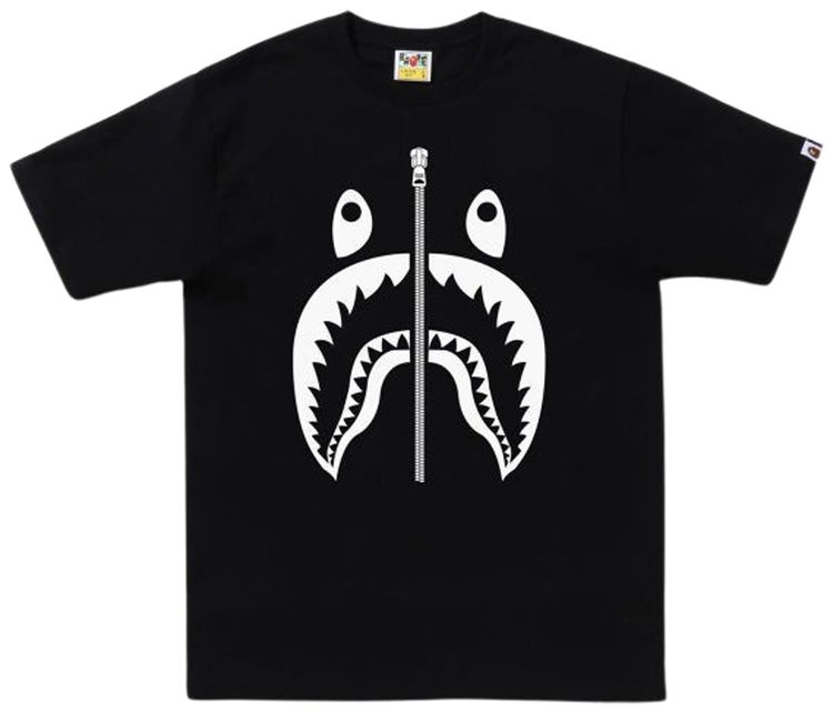 BAPE Bicolor Shark Tee Black