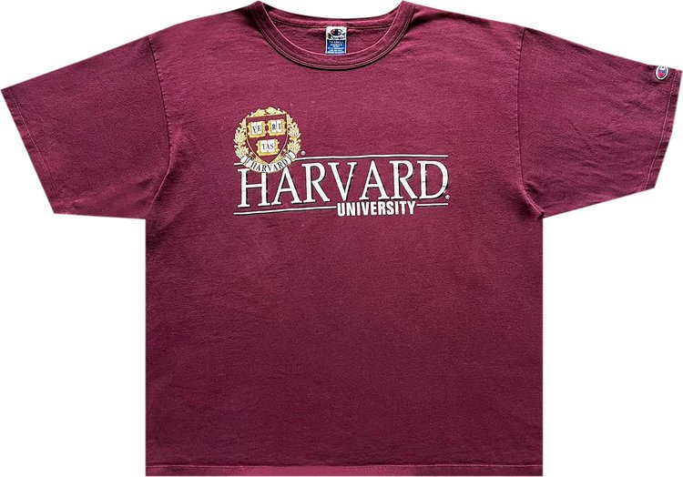 Vintage 1990s Harvard University Tee 'Burgundy'
