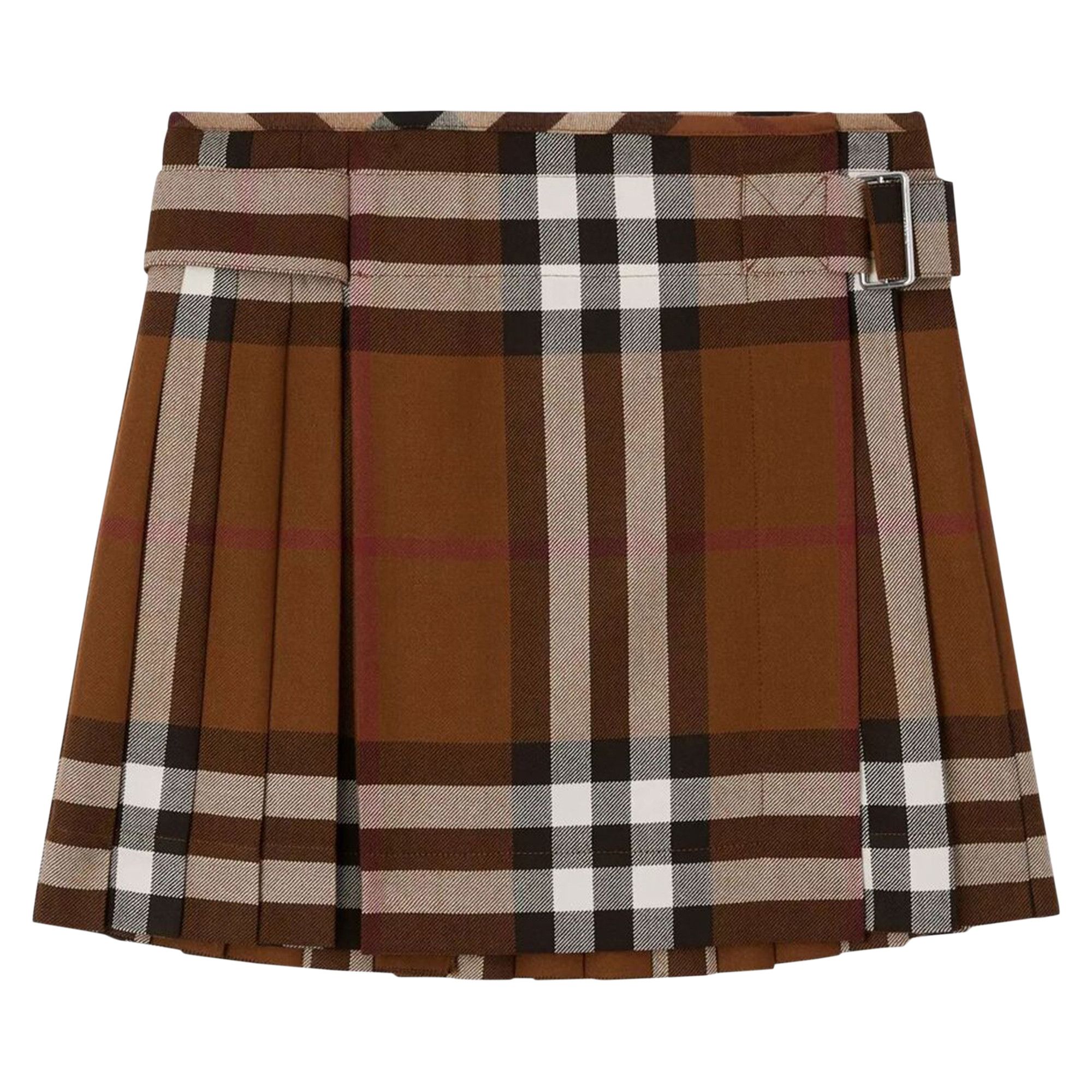 Brown plaid burberry skirt outlet
