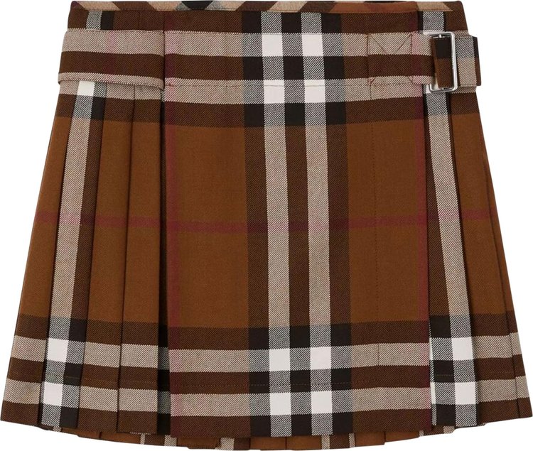 Burberry Check Mini Skirt 'Dark Brown'
