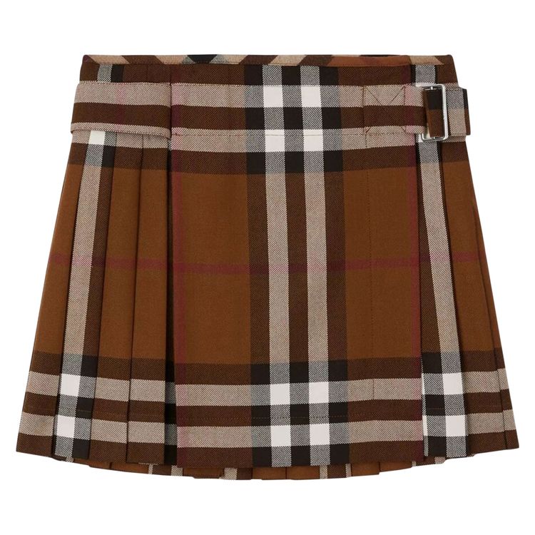 Buy Burberry Check Mini Skirt 'Dark Brown' - 8063237 | GOAT UK
