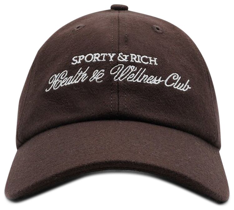 Sporty  Rich Health  Wellness Club Wool Hat Chocolate