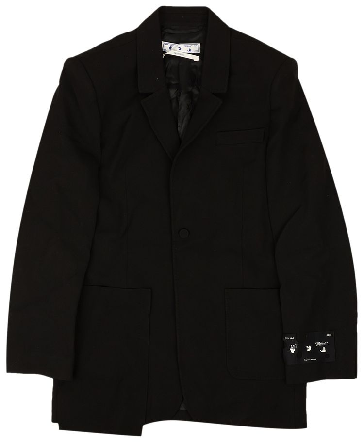 Off White Excess Pocket Blazer Black