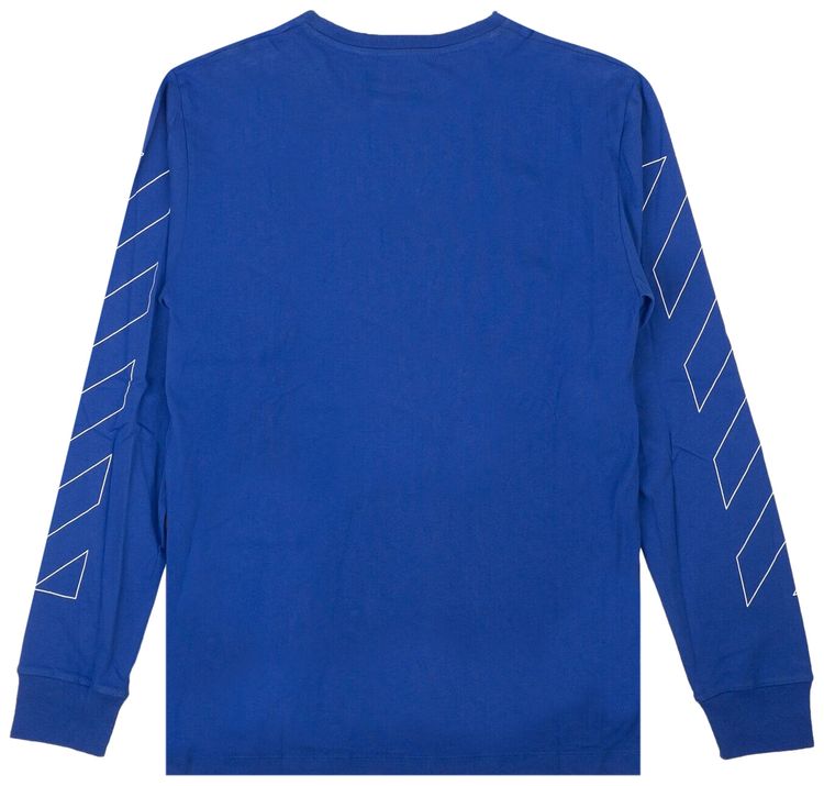 Off White Diag Long Sleeve T Shirt Blue