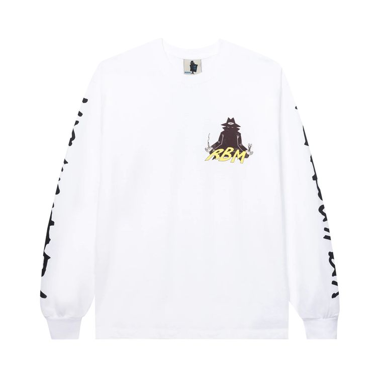 Real Bad Man Piano Meditation Long Sleeve Tee White