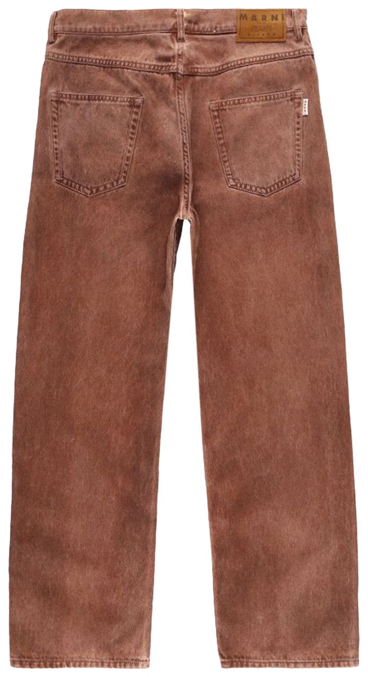 Marni Faded Coated Drill Pants Earth Of Siena