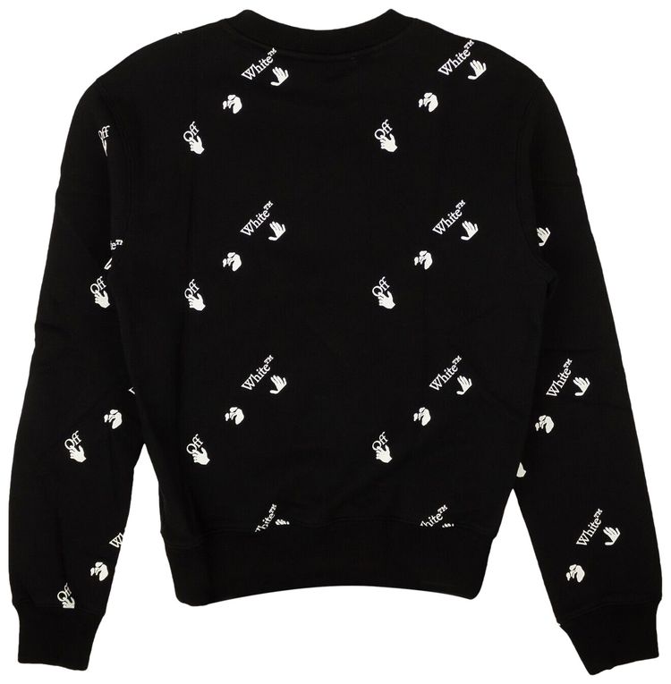 Off White Allover Slim Crewneck Black