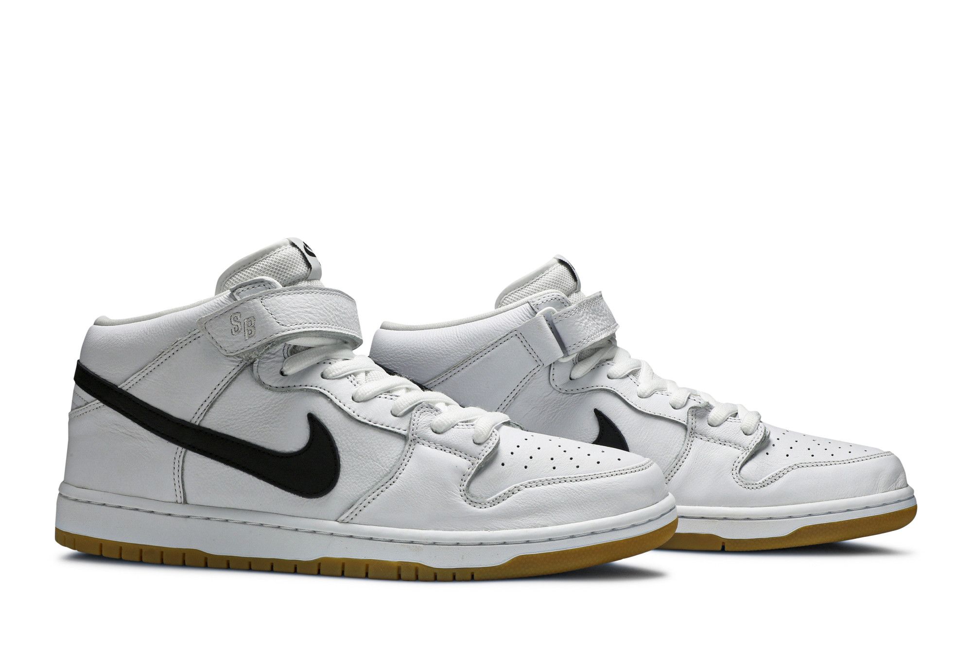 Nike sb dunk mid orange label white on sale