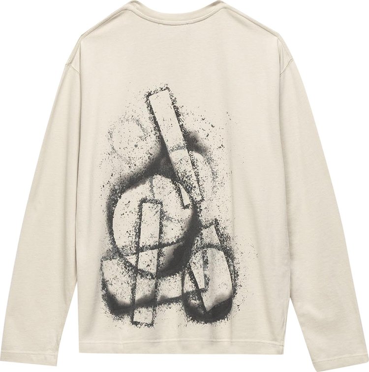 A Cold Wall Stencil Long Sleeve Tee Stone