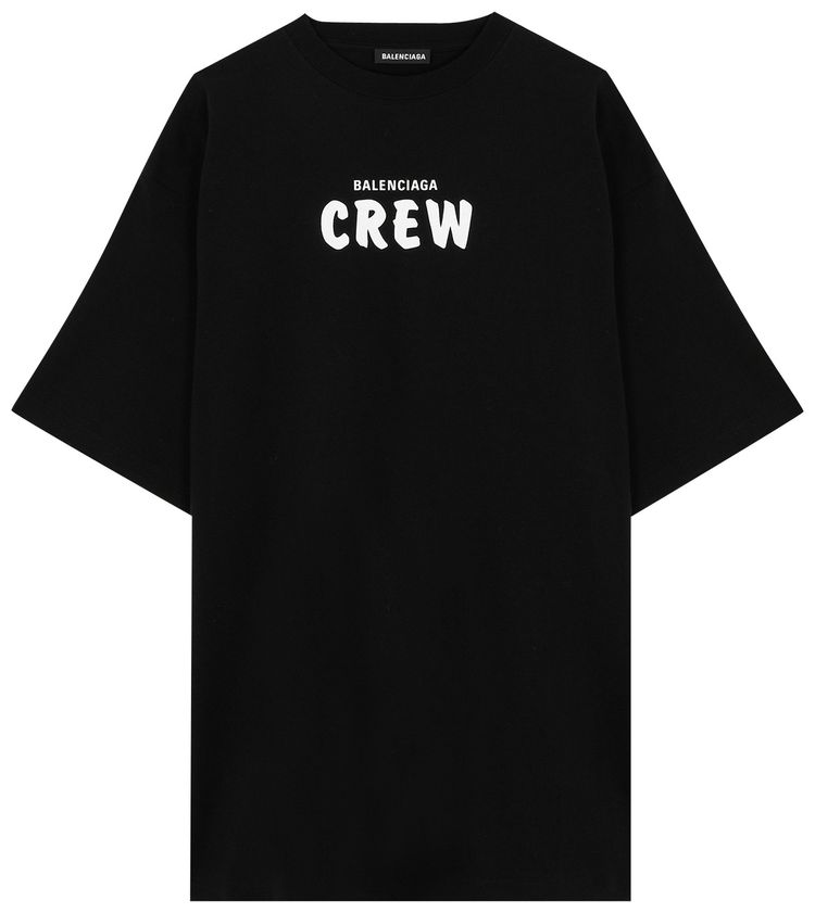 Balenciaga Crew Logo Tee BlackWhite