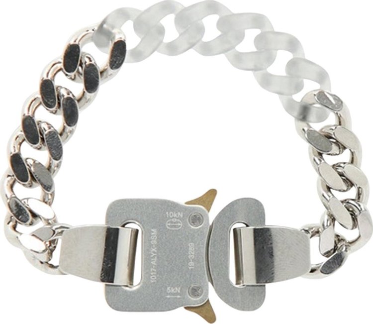 1017 ALYX 9SM Metal And Nylon Chain Bracelet 'Silver/Transparent'