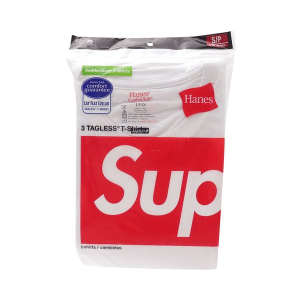 Buy Supreme x Hanes Tagless Tees (3 Pack) 'White' - 99HAA23 WHITE | GOAT