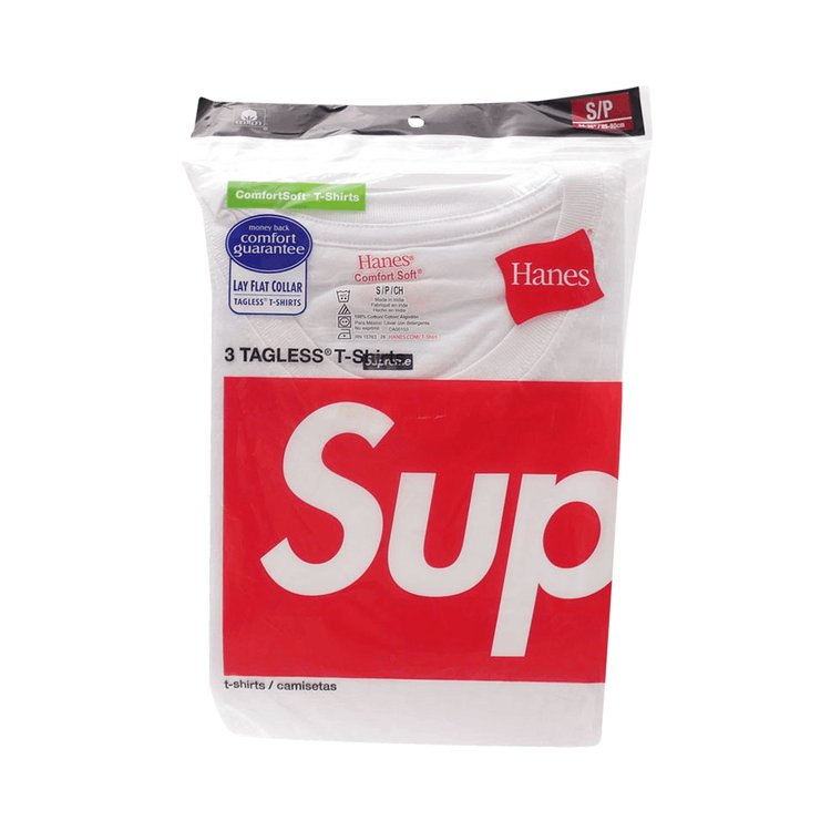 Supreme x Hanes Tagless Tees (3 Pack) 'White'