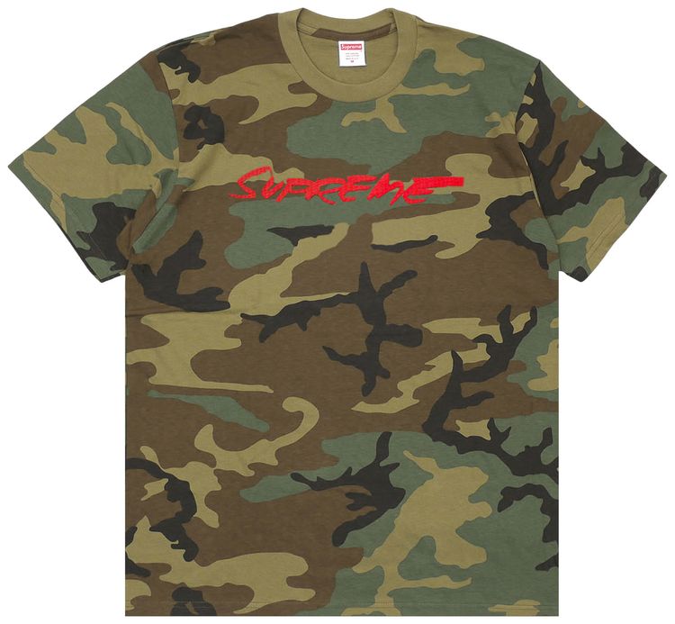 Supreme Futura Logo Tee Woodland Camo