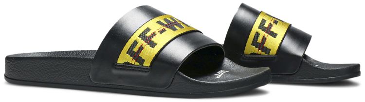 Off White Industrial Sliders Black