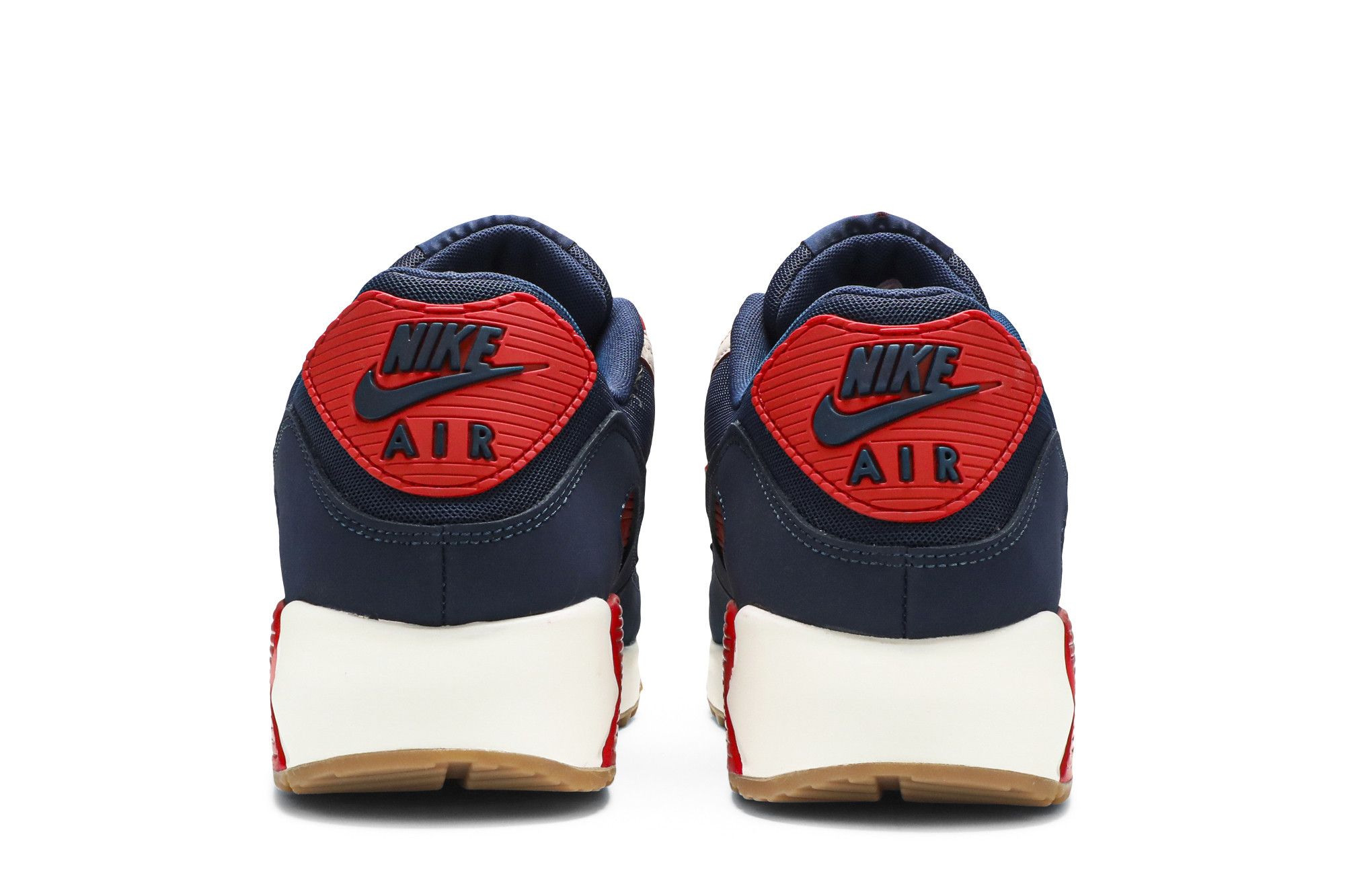 Nike air max 90 navy blue and red best sale