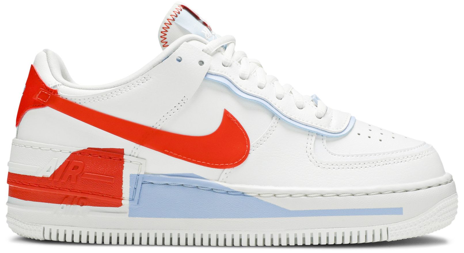 orange and white air force 1 shadow