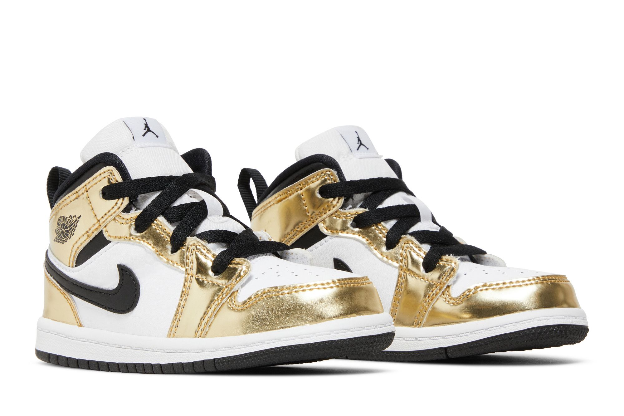 air jordan 1 mid white metallic gold