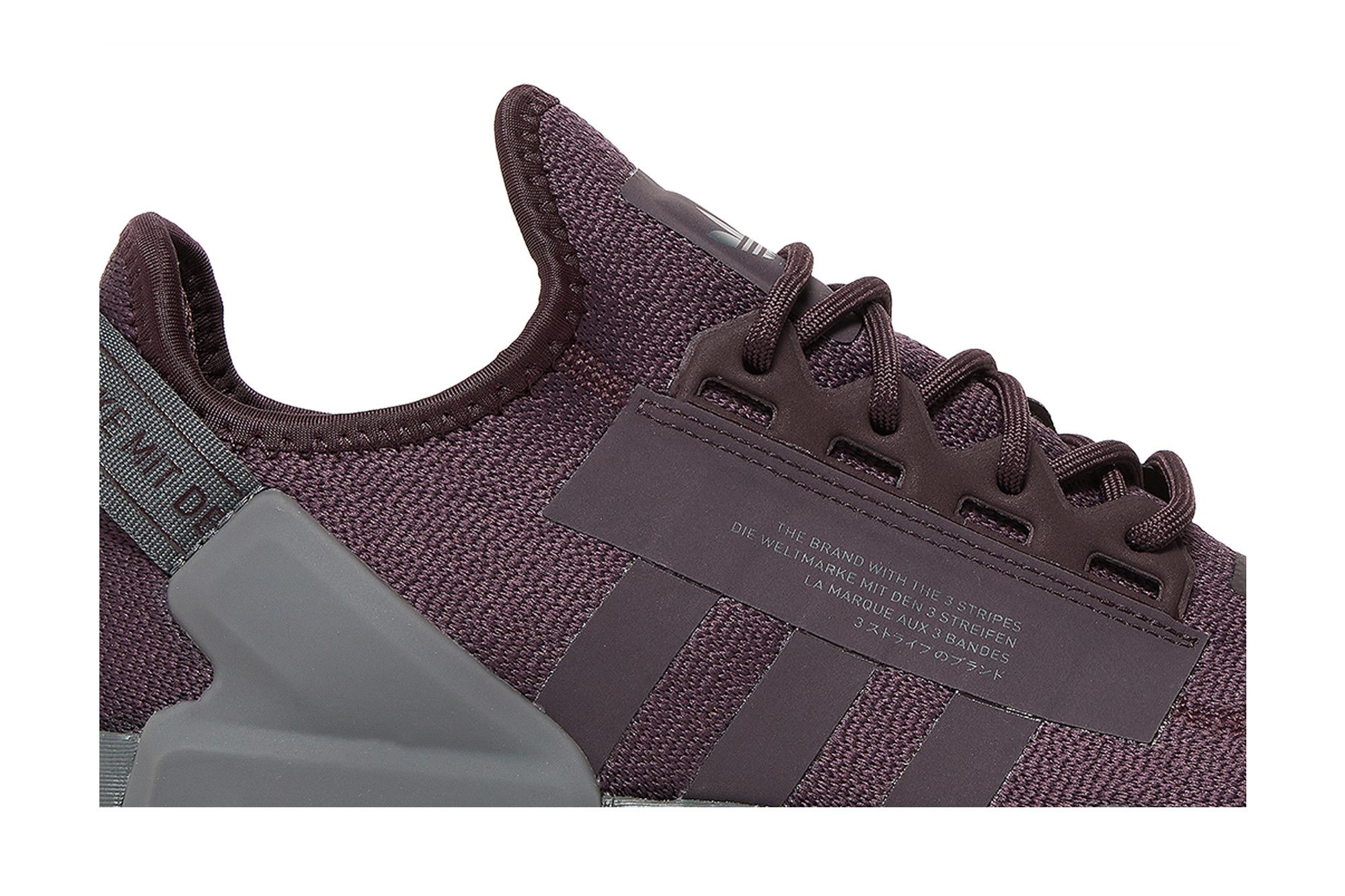 Grey and maroon nmd top