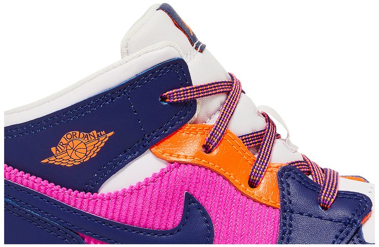 Air Jordan 1 Mid TD Regency Purple Fire Pink