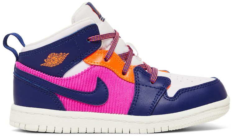 Air Jordan 1 Mid TD Regency Purple Fire Pink