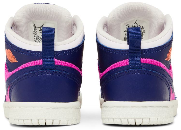 Air Jordan 1 Mid TD Regency Purple Fire Pink
