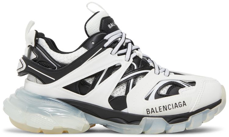 Balenciaga Wmns Track Sneaker Clear Sole   White Black
