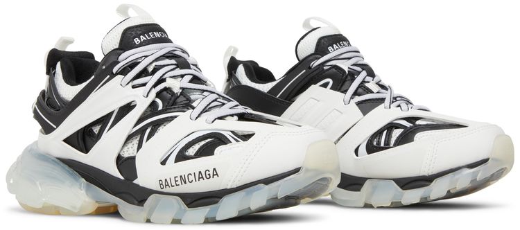 Balenciaga Wmns Track Sneaker Clear Sole   White Black