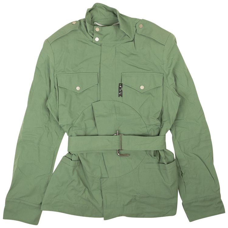 Off White Logo Twist Field Jacket Hedge GreenBlack
