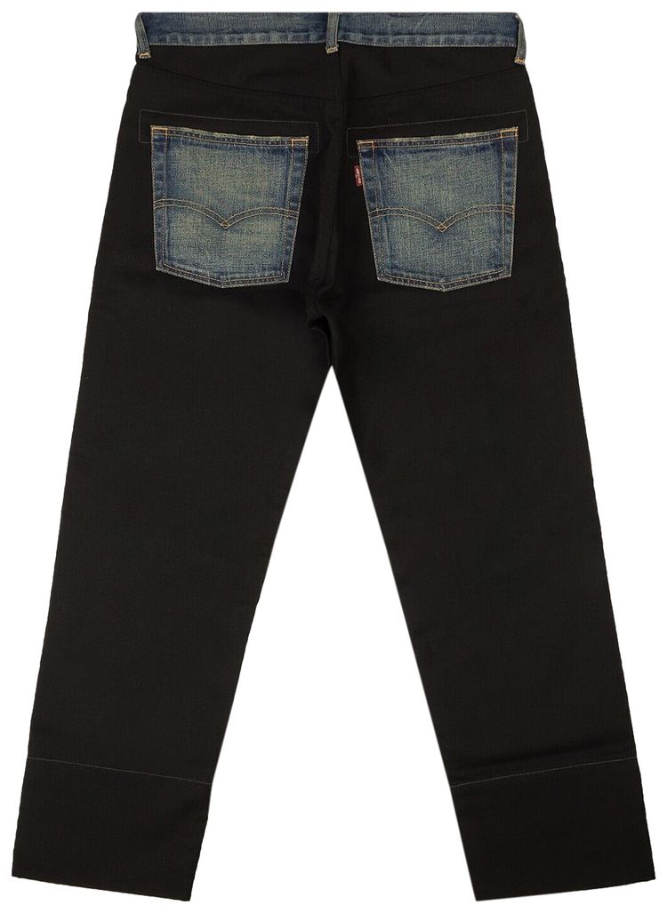 Junya Watanabe Two Tone Relaxed Fit Jeans BlackBlue