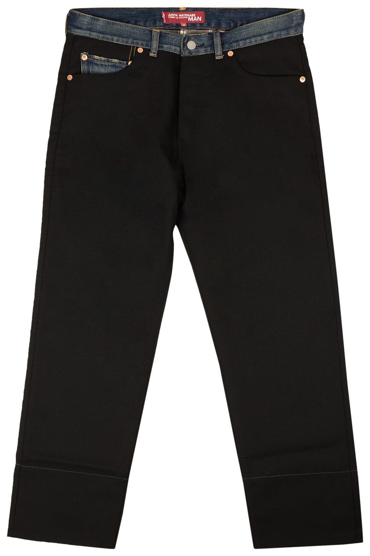 Junya Watanabe Two Tone Relaxed Fit Jeans 'Black/Blue'