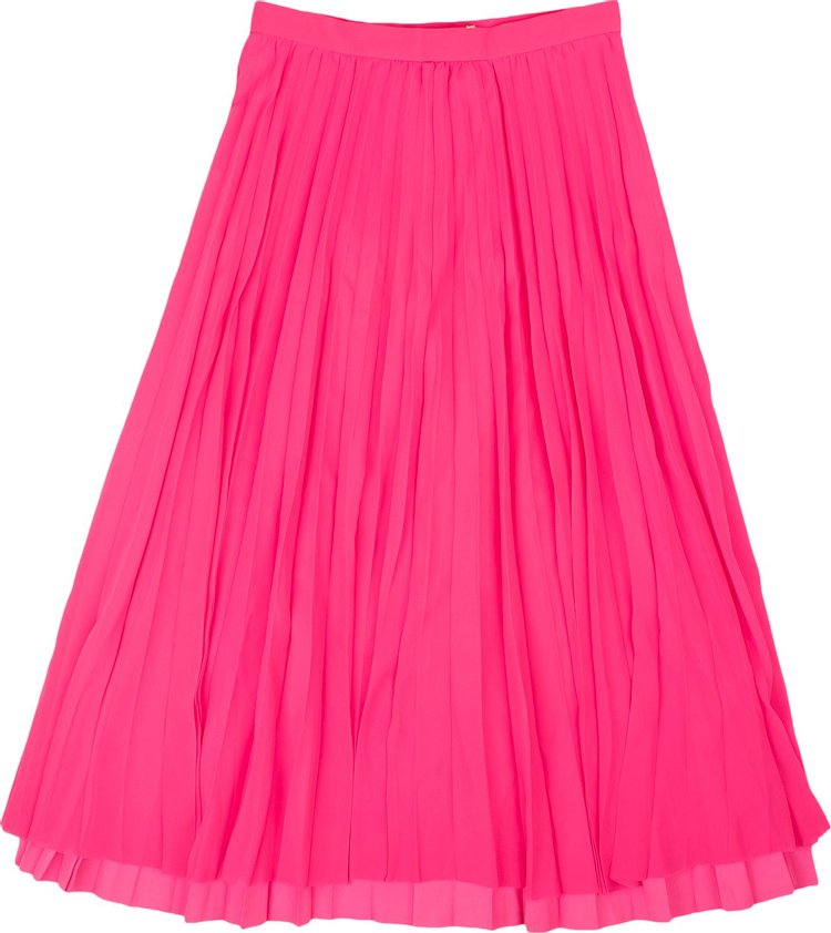 Junya Watanabe Polyester Pleated Skirt 'Pink'