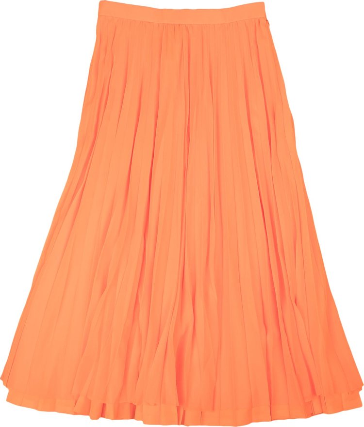 Junya Watanabe Polyester Pleated Skirt 'Orange'