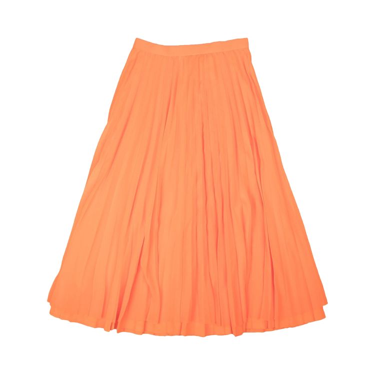 Junya Watanabe Polyester Pleated Skirt Orange