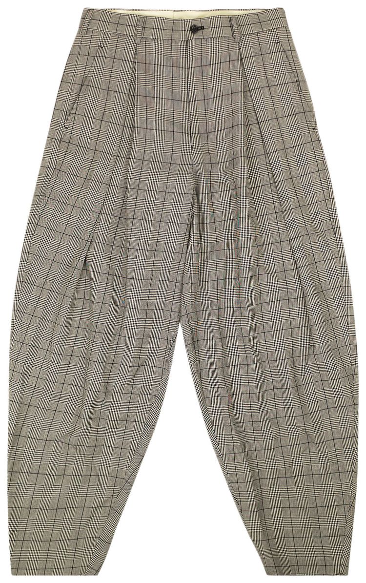 Comme des Garcons Checked Balloon Shape Pants BlackWhite