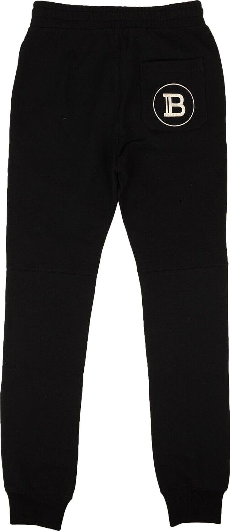 Balmain Motif Print Sweatpants Black