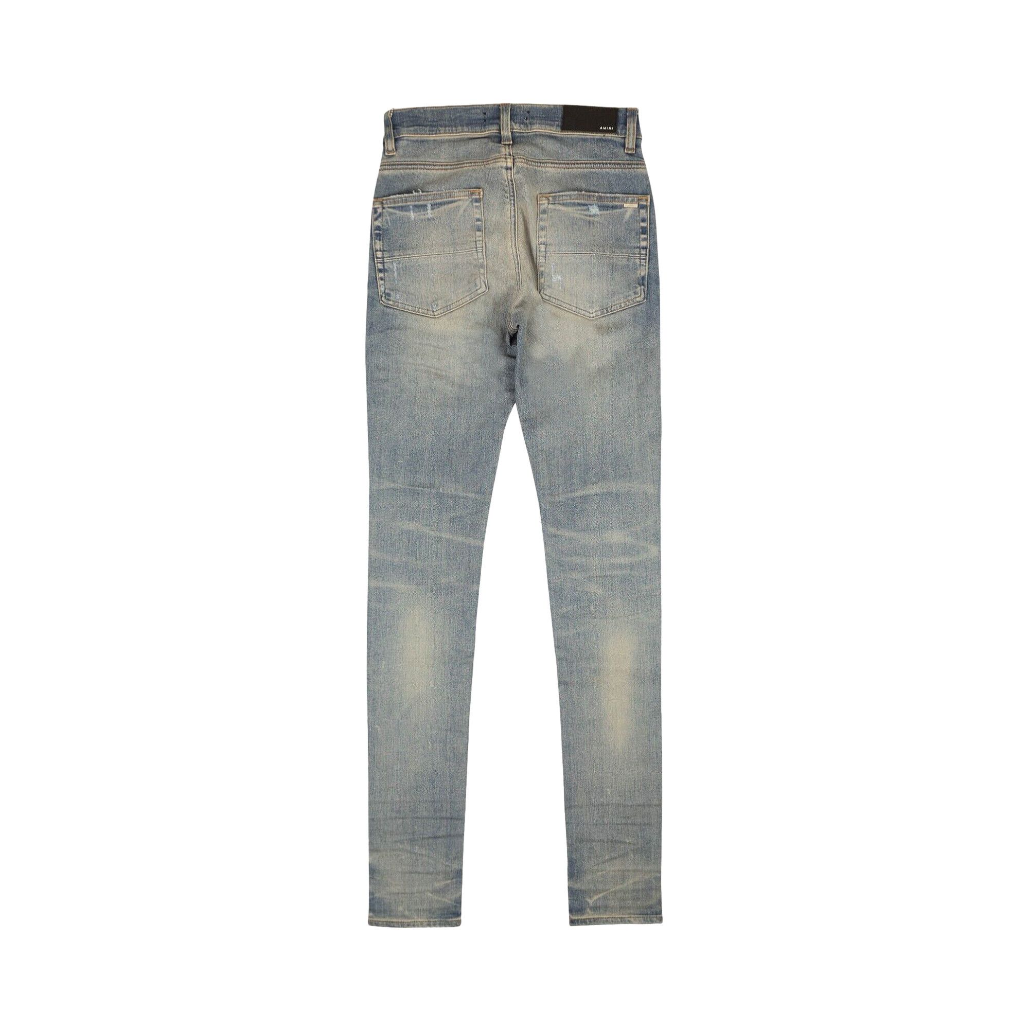 Buy Amiri MX1 Neon Plaid Skinny Denim Jeans 'Indigo