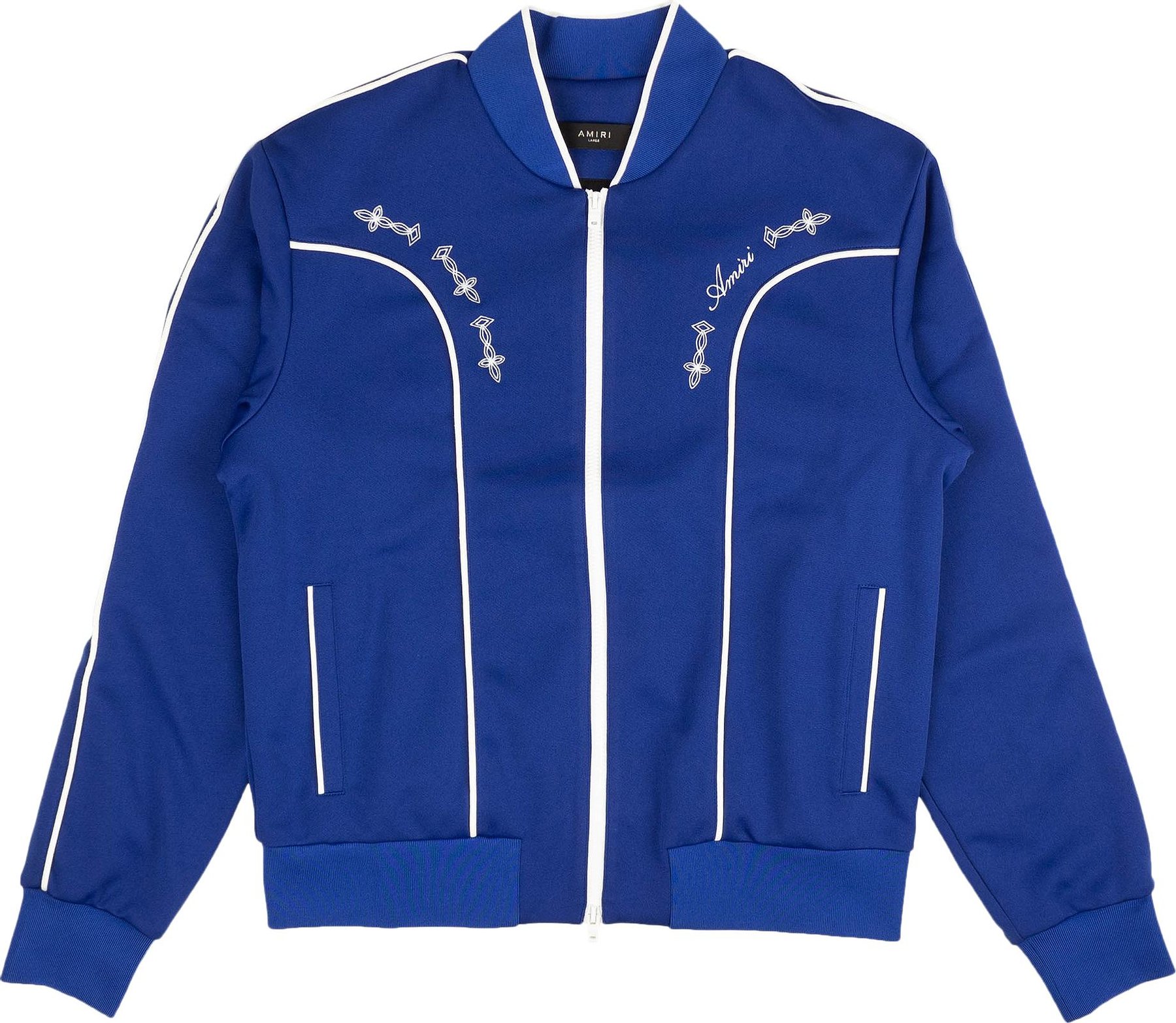 Buy Amiri Piping Western Track Jacket 'Blue' - PS22MOS015 420 BLUE | GOAT