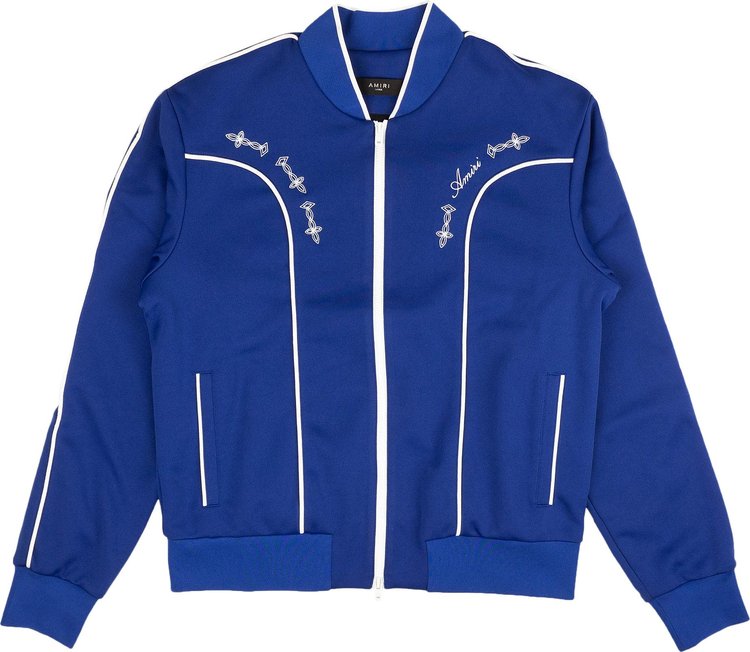 Amiri Piping Western Track Jacket 'Blue' | GOAT